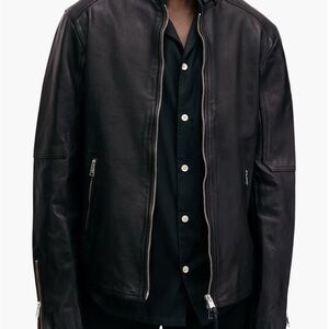 AllSaints COBA Leather Jacket – Jet Black – Size L – NWT
 Black Leather Jacket